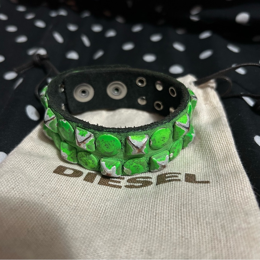 Diesel Green Studded Women's Watch Bracelet